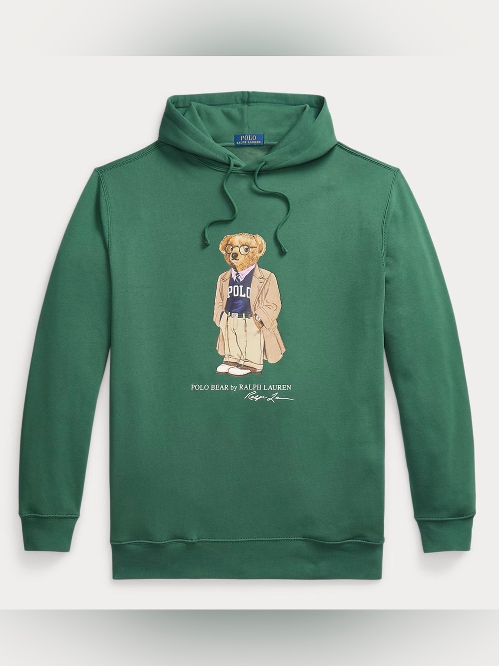NWT Polo Ralph Lauren Green COLLEGIATE BEAR Fleece Hoodie Sweatshirt